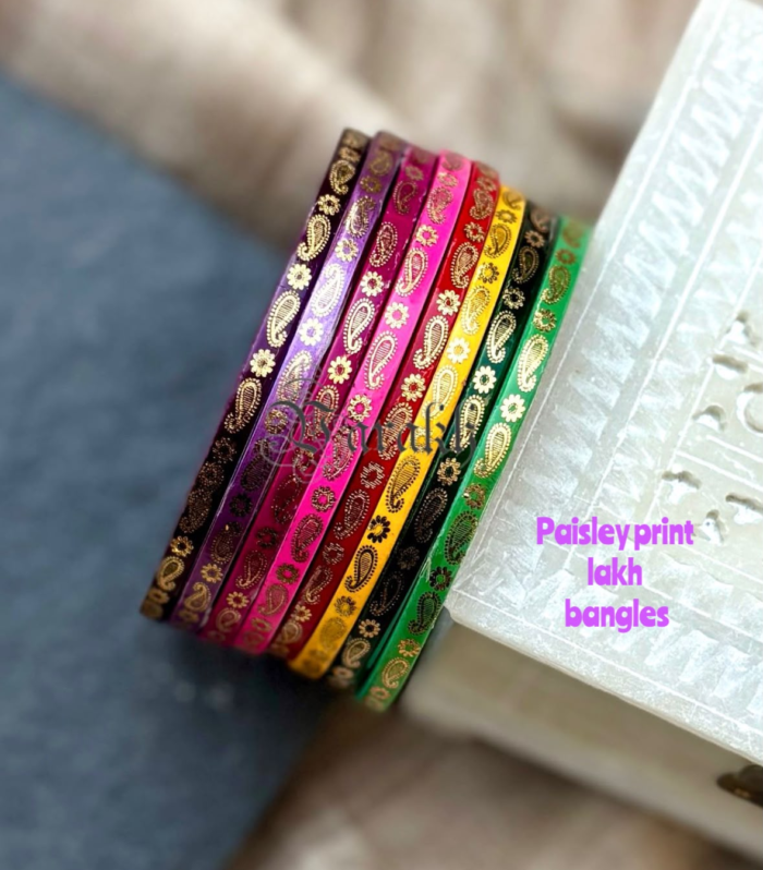 Paisley Print Lakh Bangles