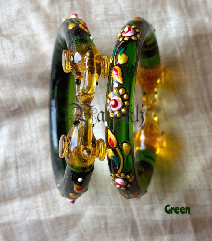 Hand Painted Elephant Face Bangles