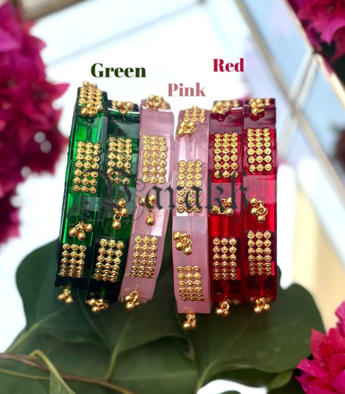 Plastic with Ghoongari Bangles